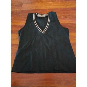 Vintage Preppy Sweater Vest Green Campus Casuals Of California